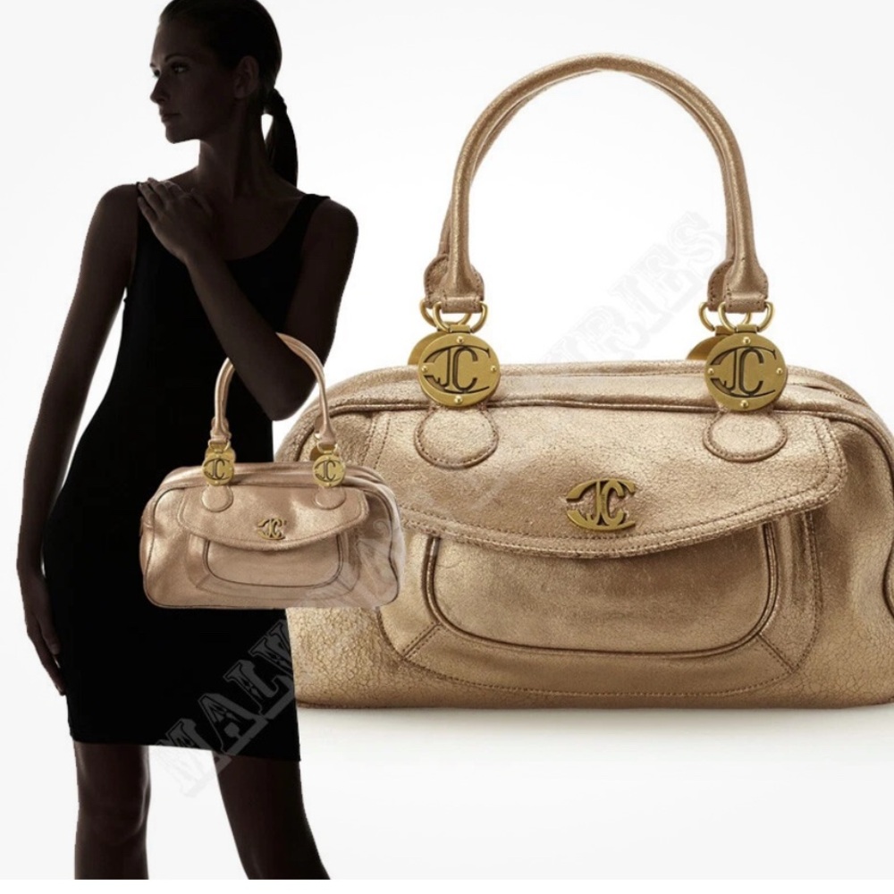 Roberto Cavalli Gold Shoulder Bag